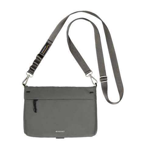 SwitchEasy MagEasy 2L Sacoche Utility Crossbody Bag + Strap Phone Lanyard 20mm MPHIPH234GY24